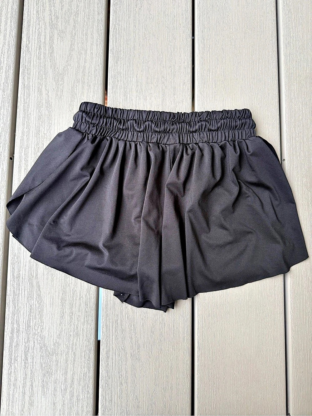 Art Class Girls Black Flowy Layered Athletic Shorts L 10/12